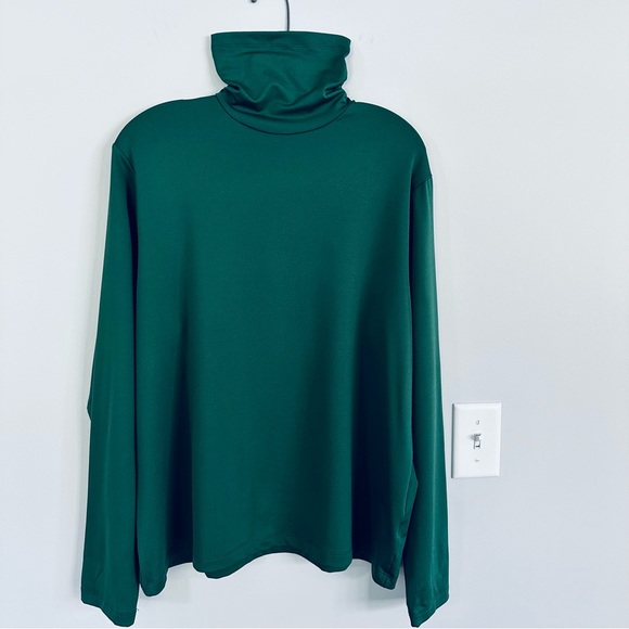 Susan Graver Tops - Susan Graver Essentials Liquid Knit Ruched Neck Long Sleeve Top, Size XL